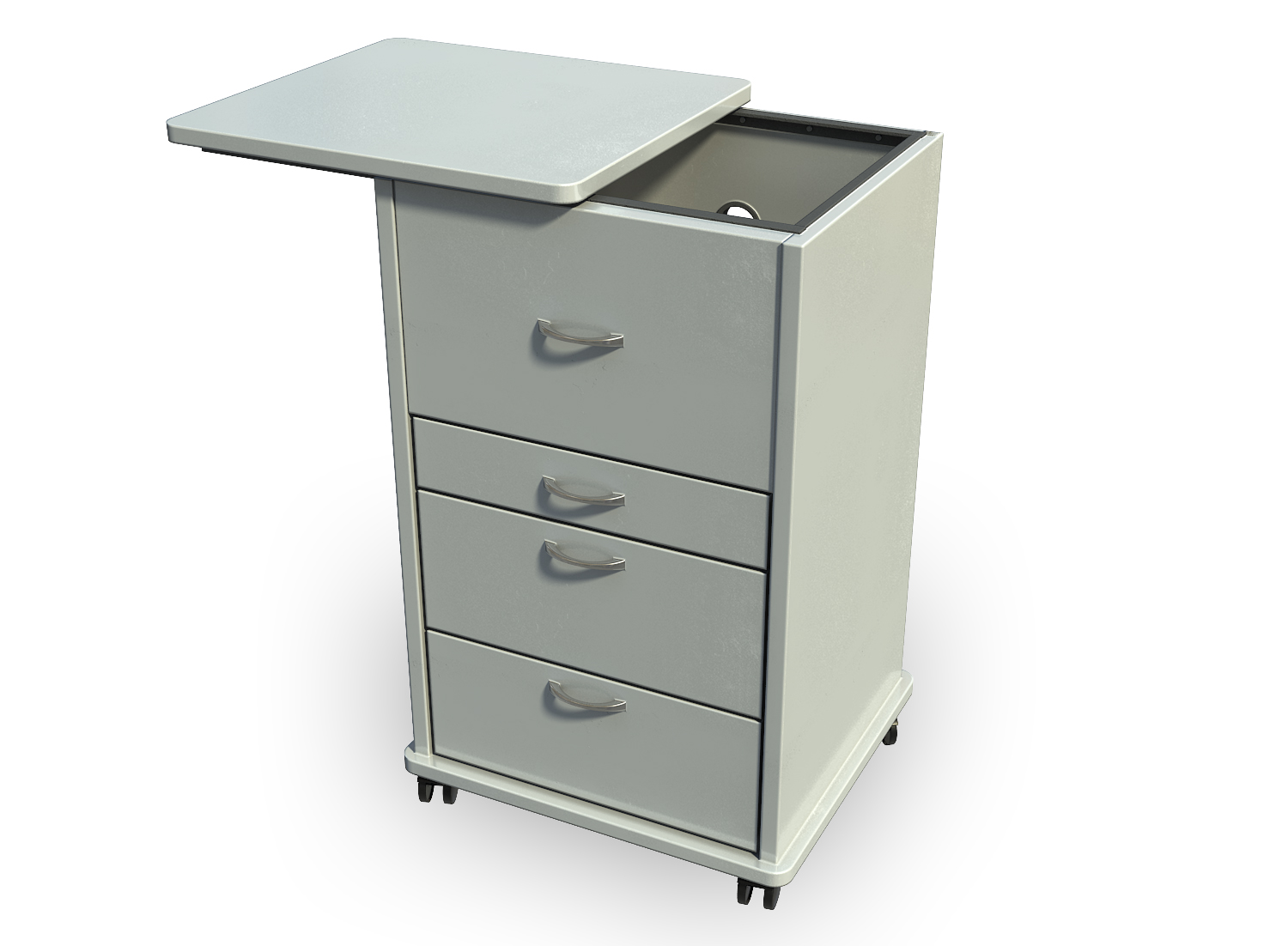 Alabama Dental Rolling Cart - New - Wood - USA - White Free Shipping