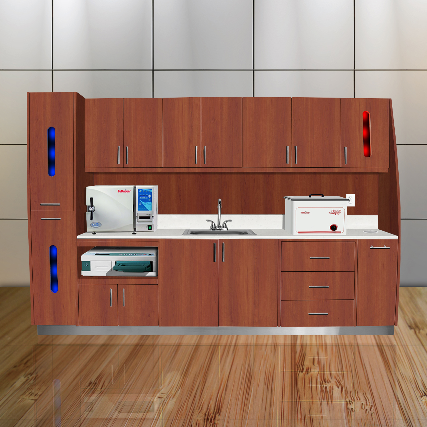 Signature Dental Sterilization Unit - Extended - Biltmore Cherry